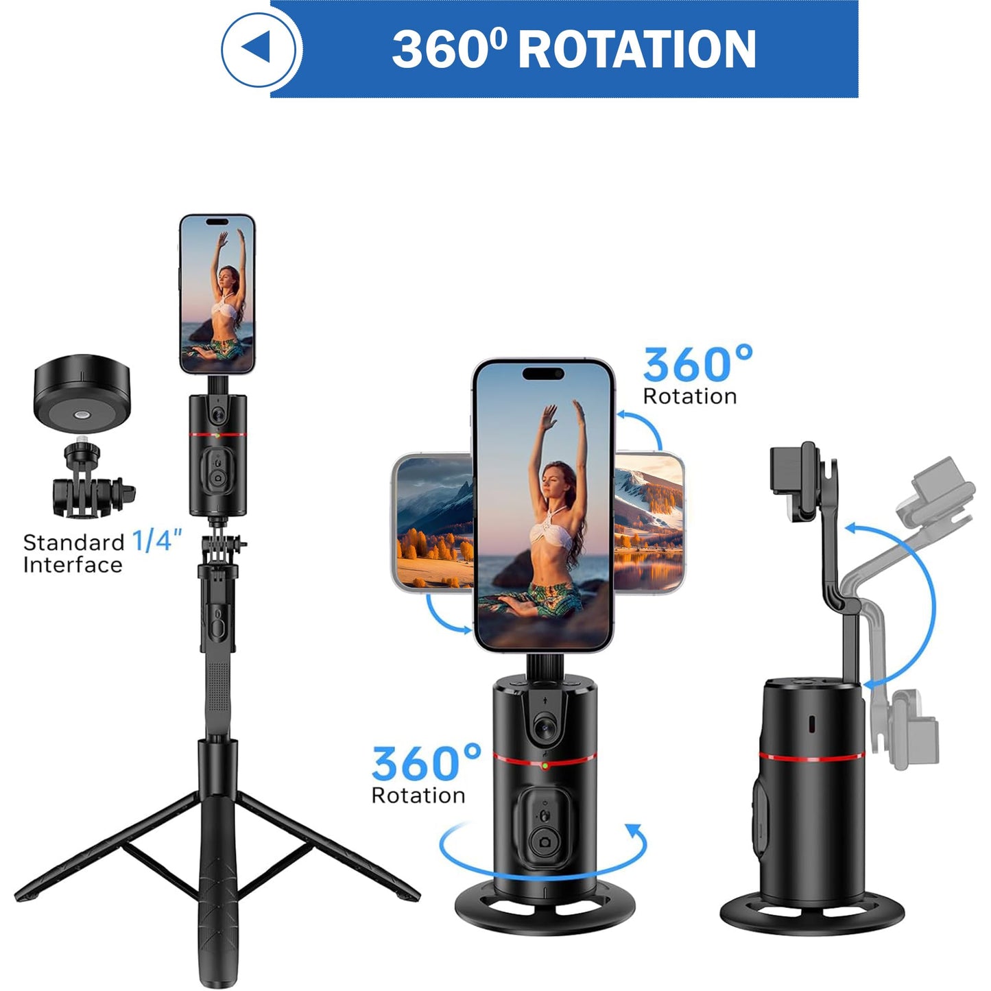 Kratos K9 Selfie Stick Tripod With Light, 67 inch /170CM Reinforced Tripod for Mobile Phone, Multi-Functional Bluetooth Long Selfie Stick for Travel,Vlogging,Compatible with iPhone and All Smartphones