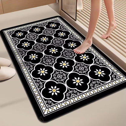 SKVM Water Absorbent mat for Bathroom Kitchen Floor Door Entrance Anti Slip for Floor Foot Anti Skid Bathroom Shower mat (Design 16)