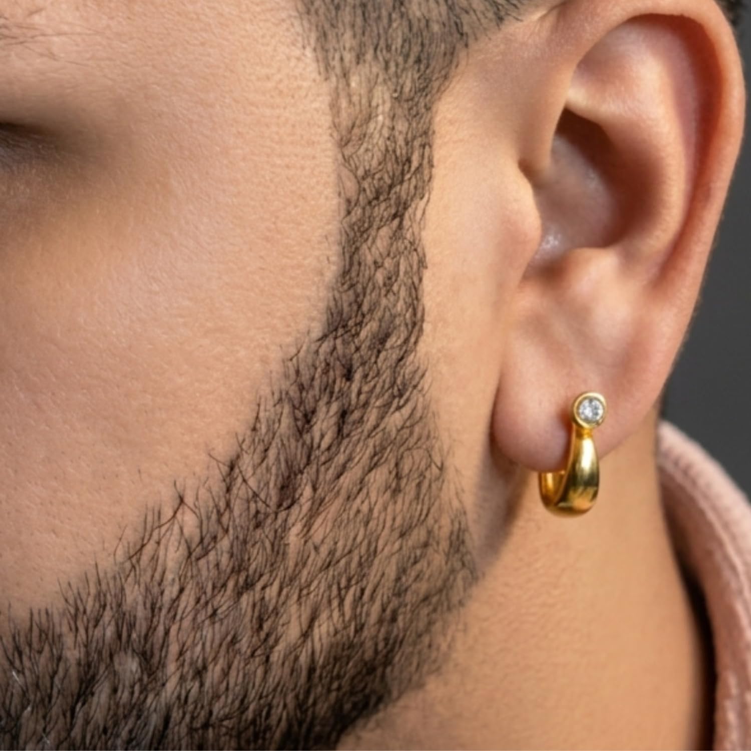 Men’s Gold Plated Hoop & Stud Earrings | Stylish Screw Back Earrings for Men & Boys | Minimal Fashion Jewelry for Daily Wear, Party & Casual Look