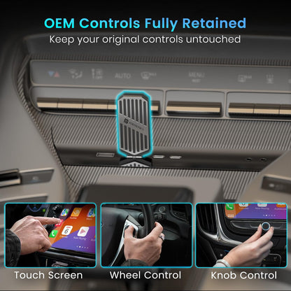 Portronics Tune, 2-in-1 Wireless Car Receiver, Converts Wired Auto Android & CarPlay to Wireless, Bluetooth Connectivity, Only for Cars with OEM Installed Wired Android Auto/CarPlay, 6 Months Warranty