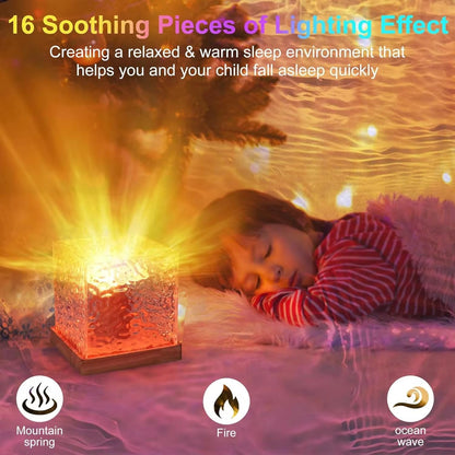 One94Store Romantic Ocean Wave Night Light Projector Lamp – 3D Water Wave LED Projection Lamp with Remote Control for Bedroom, Romantic Decor, Valentine Day Gift, Love Gift for Her, Couple Gift