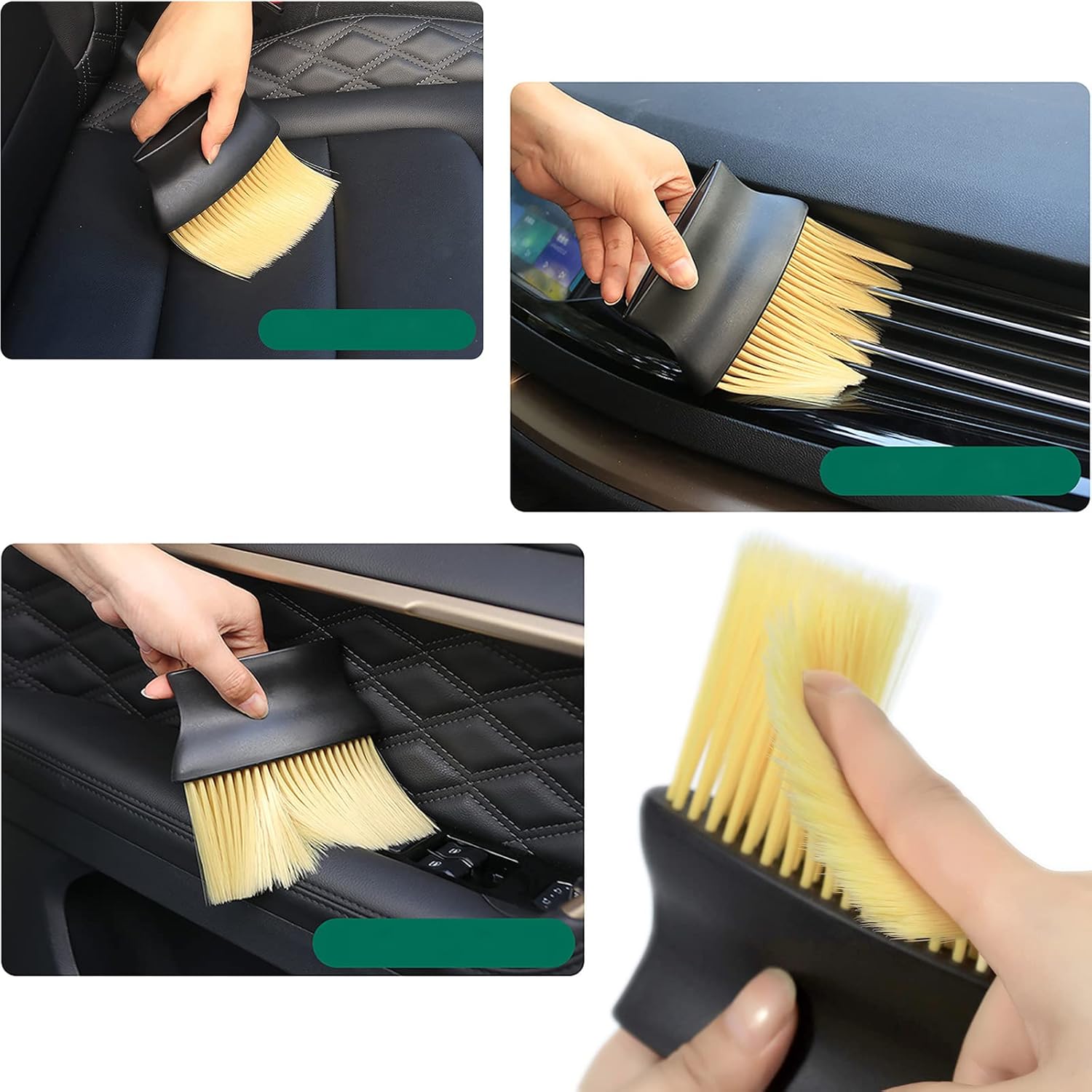 Nirency Microfiber Car Duster with Long Handle & Interior and Exterior Car Cleaning Brush (Pack of 2)