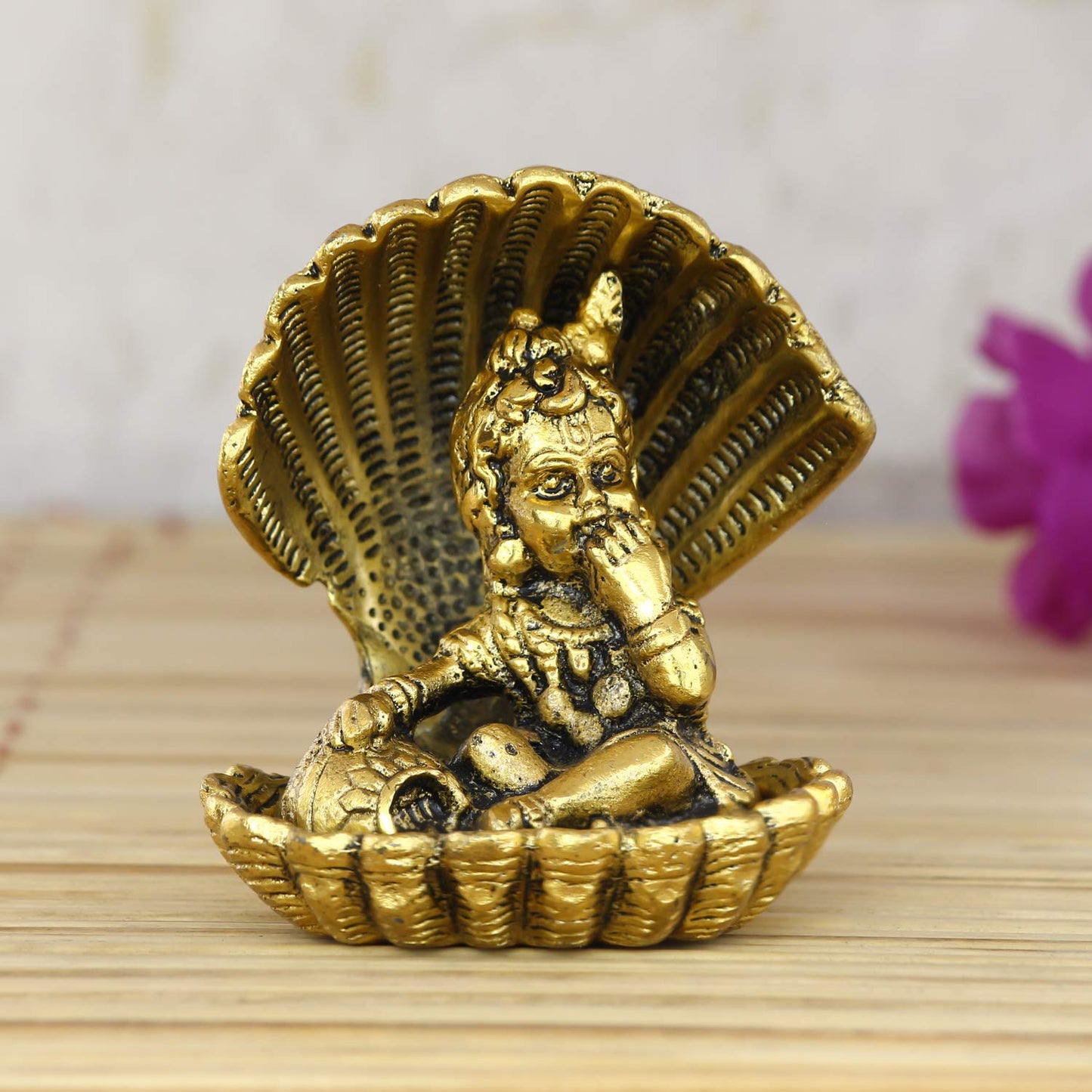 eCraftIndia Brown Resin Meditating Lord Shiva Statue | Lord Shiva Idol for Home Decor Pooja Room Office Car Dashboard | Shiv Murti | Shiv Idol Gift for Diwali Housewarming Maha Shivratri Birthday