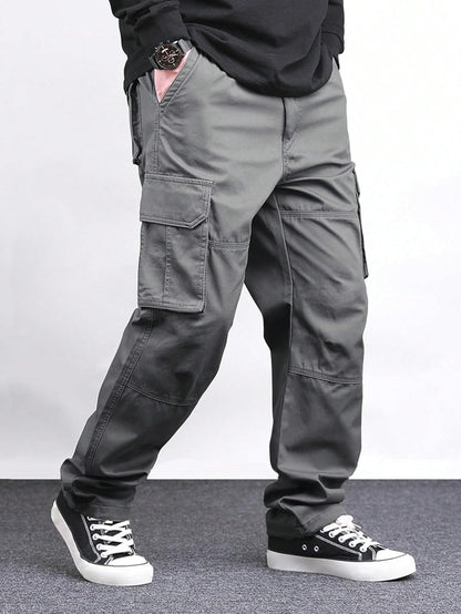 Lymio Cargo for Men | Cotton Cargo Pant | Drawstring Waist Pant (Also Available in Plus Sizes) (46-49)