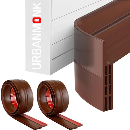 URBANMONK Silicone Door Bottom/Under Gap Filler Rubber Sealing Strip, Door Sealer Strip for Cockroach, Insect and Bugs, Seal Air & Dust, Brown, 39 inches
