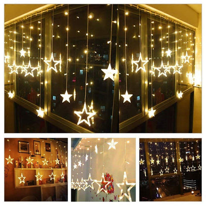 Desidiya 8 Modes Curtain Lights 300 LEDs 10 Fairy Light 3Mtr Each Indoor/Outdoor Decoration for Diwali, Christmas, Wedding, Ramzan, Party, Home, Patio Lawn with Remote & USB Power Supply (White)
