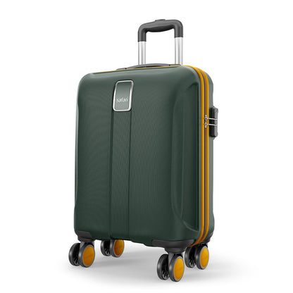 Safari Thorium Neo 8 Wheels Spinner Set of 3 Trolley Bags, Hard Case Polycarbonate, 360° Wheeling Carry on & Check-in Luggage for Men & Women, Suitcase for Travel, Trolley Bags for Travel, Dusk Green