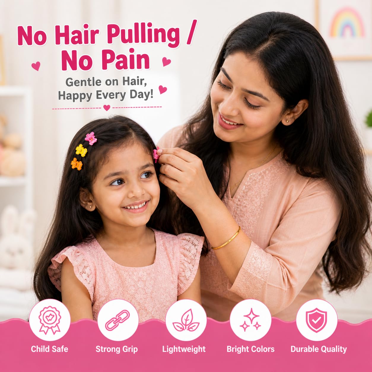 160 Pcs Baby Girl Hair Accessories Combo – 20 Mini Hair Clips, 10 Cute Cartoon Fruit Clips & 100 Soft Elastic & 30 Mini Elastic | Hair Ties | Multicolor Hair Bands & Hair Pins Set for Infants, Toddlers & Kids (0–5 Years) | TheStoreVibe