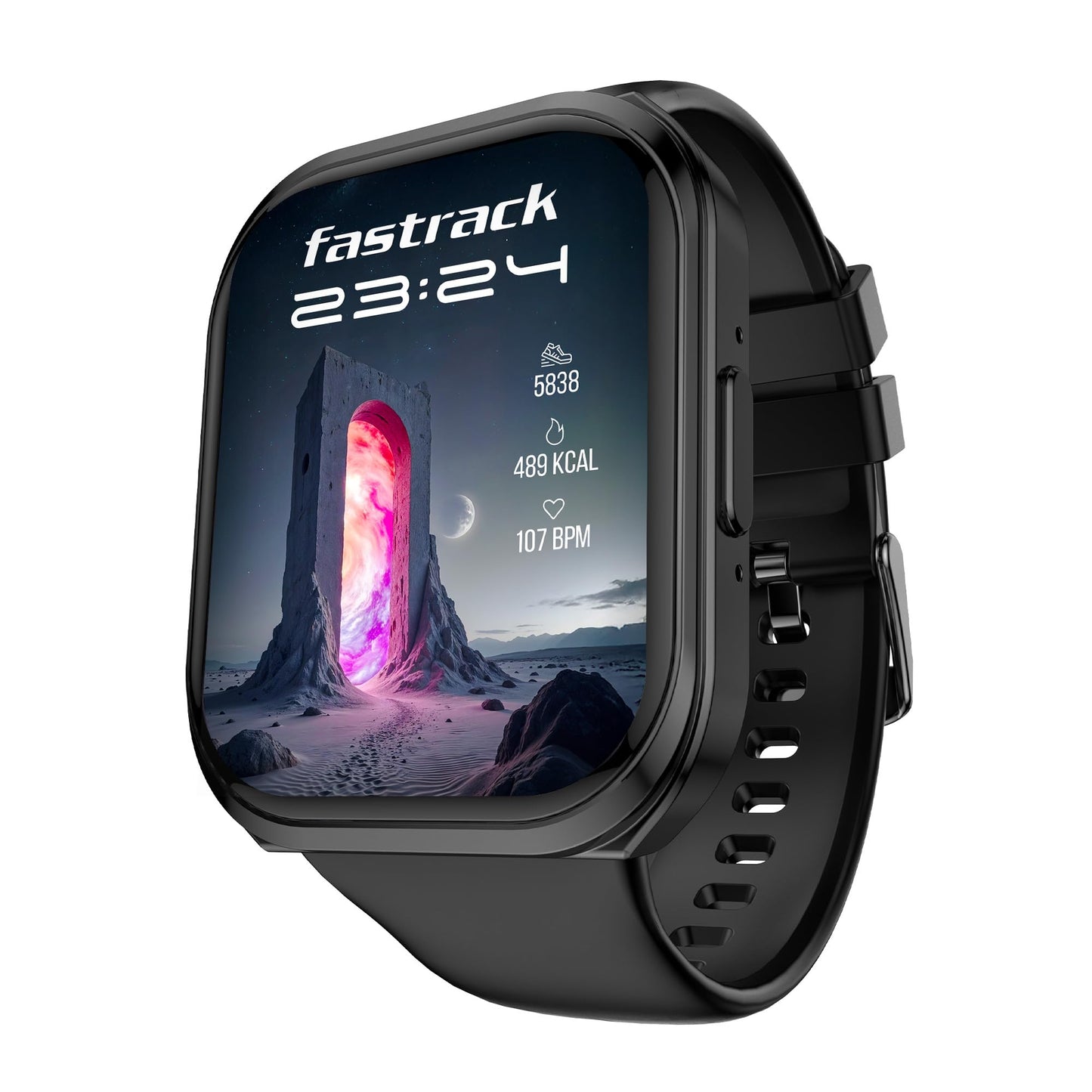 Fastrack Limitless Glide X 1.83" Smart Watch with Ultra UV HD Display, SpO2, Heart Rate & Sleep Tracking, Bluetooth Calling, 100+ Sports Modes, 5-Day Battery, Smartwatch for Men & Women (Black)