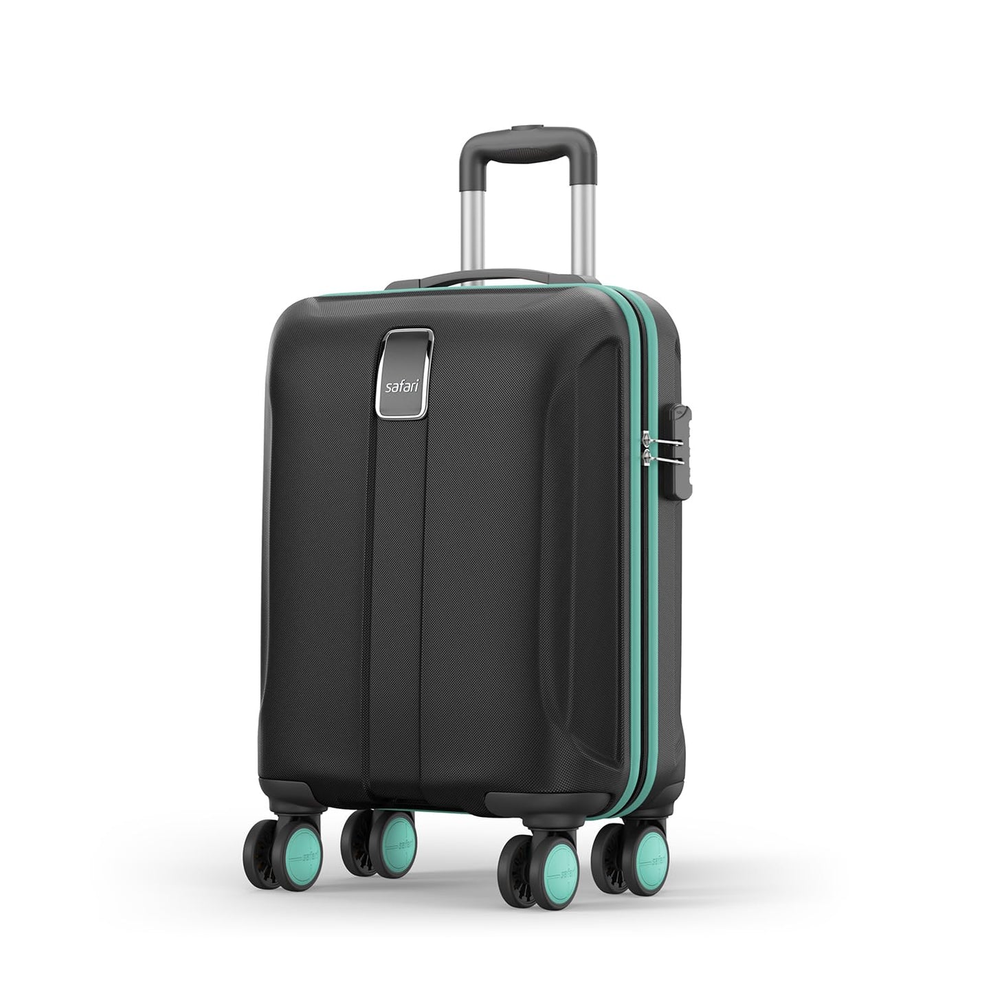 Safari Thorium Neo 8 Wheels Spinner Set of 3 Trolley Bags, Hard Case Polycarbonate, 360° Wheeling Carry on & Check-in Luggage for Men & Women, Suitcase for Travel, Trolley Bags for Travel, Dusk Green
