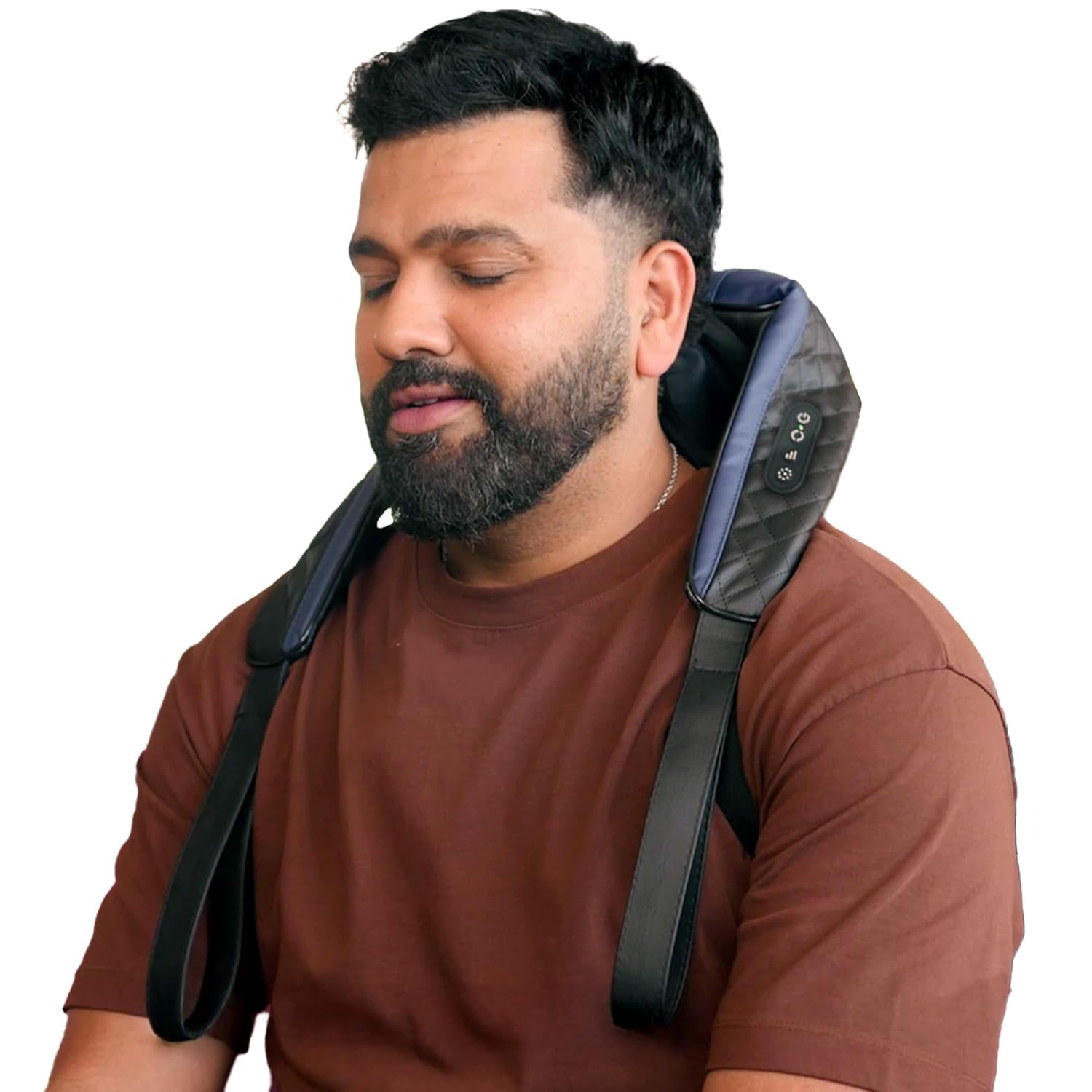 Dr Physio USA 1048 Shiatsu Electric Neck and Back Massager Machine with Infrared Kneading Nodes for Cervical Neck, Shoulder, Back & Body Muscle Pain Relief