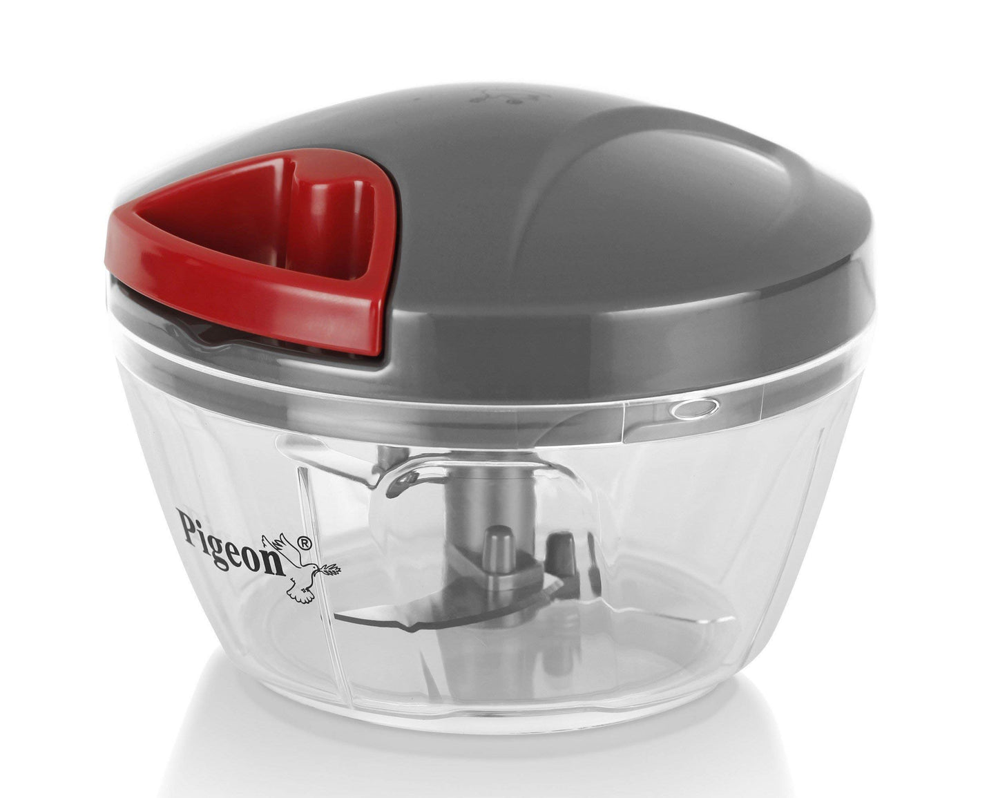 Pigeon Polypropylene Mini Handy and Compact Chopper with 3 Blades for Effortlessly Chopping Vegetables and Fruits for Your Kitchen (12420, Green, 400 ml)
