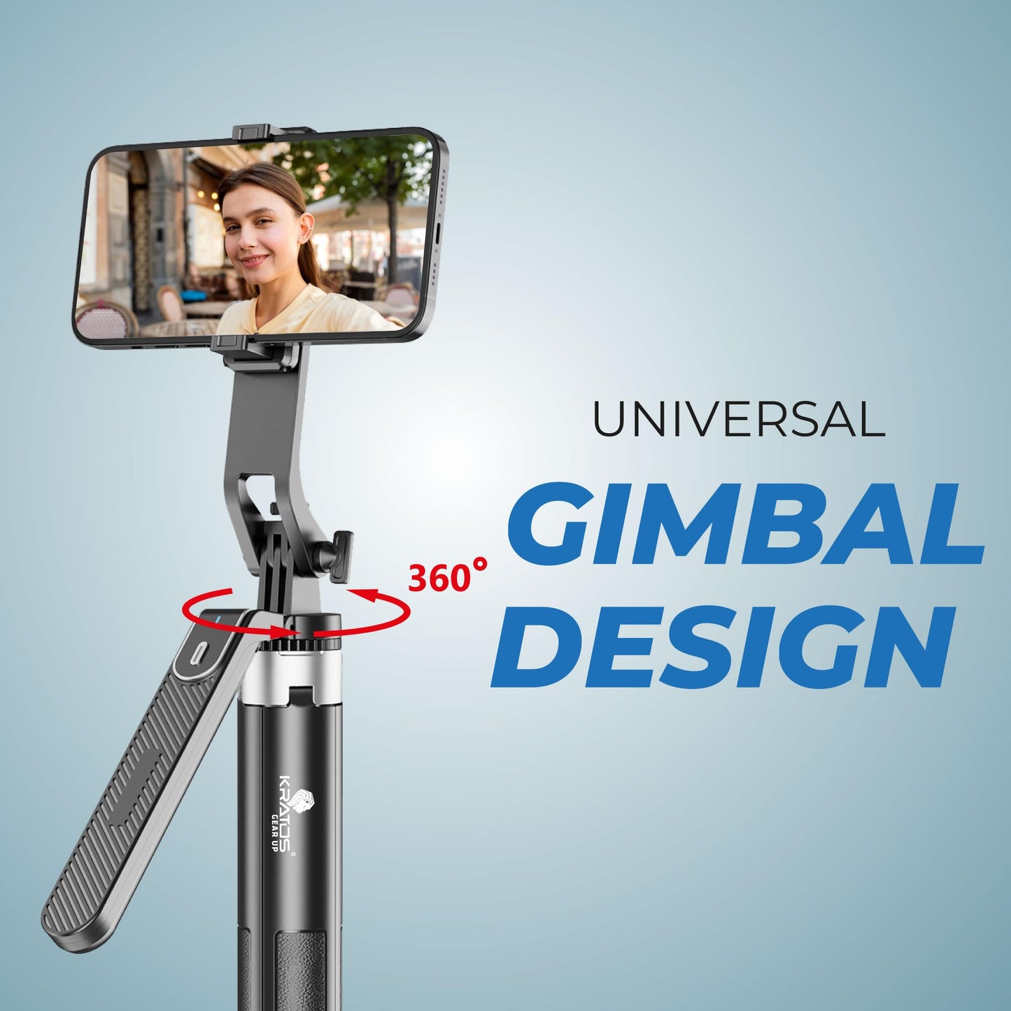 Kratos K9 Selfie Stick Tripod With Light, 67 inch /170CM Reinforced Tripod for Mobile Phone, Multi-Functional Bluetooth Long Selfie Stick for Travel,Vlogging,Compatible with iPhone and All Smartphones