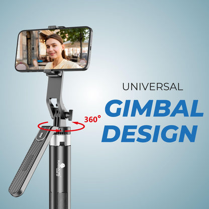 Kratos K9 Selfie Stick Tripod With Light, 67 inch /170CM Reinforced Tripod for Mobile Phone, Multi-Functional Bluetooth Long Selfie Stick for Travel,Vlogging,Compatible with iPhone and All Smartphones