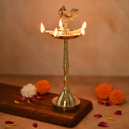 Amazon Brand - Solimo Brass Diya with Single Petals
