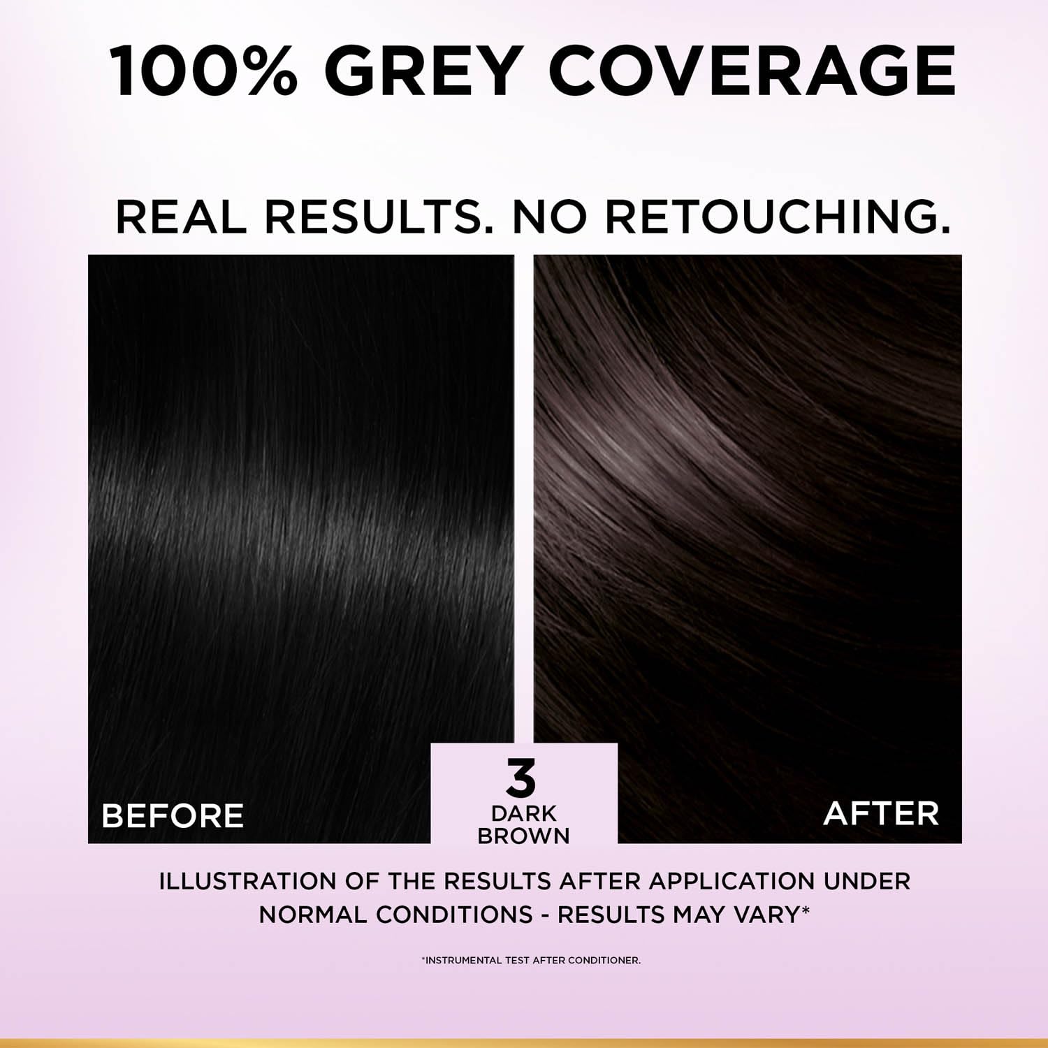 L'Oréal Paris Permanent Hair Colour, Radiant At-Home Hair Colour with up to 100% Grey Coverage, Pro-Keratin, Up to 8 Weeks of Colour, Excellence Crème, 3 Natural Darkest Brown, 72ml+100g