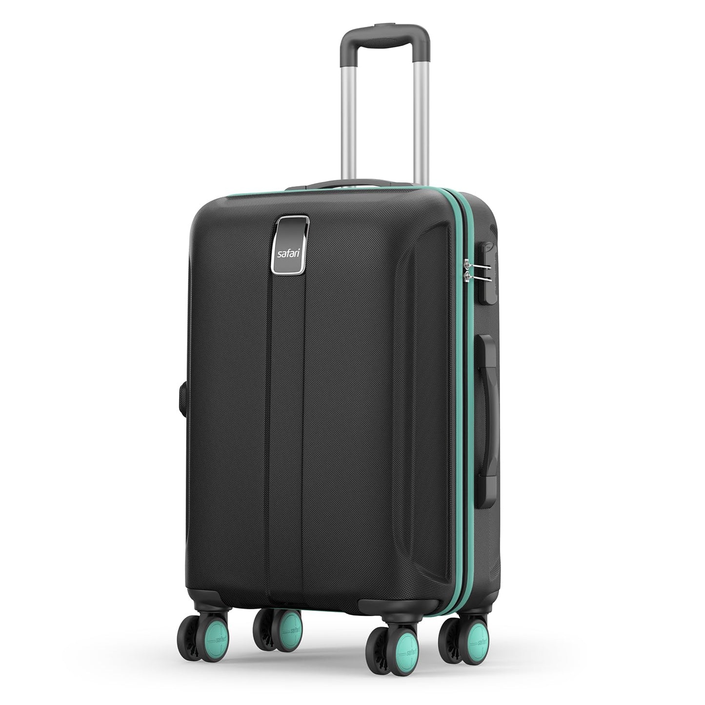 Safari Thorium Neo 8 Wheels Spinner Set of 3 Trolley Bags, Hard Case Polycarbonate, 360° Wheeling Carry on & Check-in Luggage for Men & Women, Suitcase for Travel, Trolley Bags for Travel, Dusk Green
