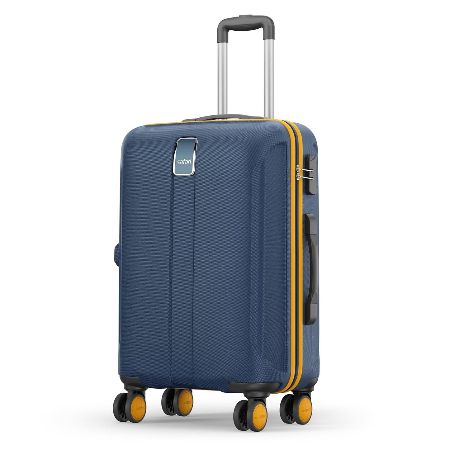 Safari Thorium Neo 8 Wheels Spinner Set of 3 Trolley Bags, Hard Case Polycarbonate, 360° Wheeling Carry on & Check-in Luggage for Men & Women, Suitcase for Travel, Trolley Bags for Travel, Dusk Green