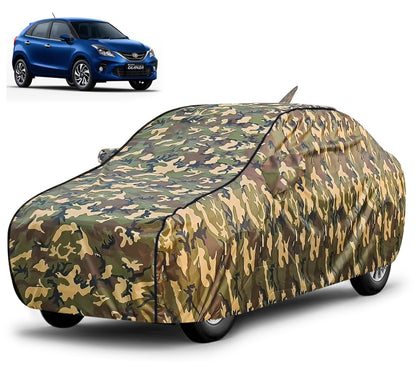 FABTEC Waterproof Premium Car Cover for Maruti Brezza Super Waterproof Car Body Cover Heavy Duty Durable PEVA Grey with Red Piping