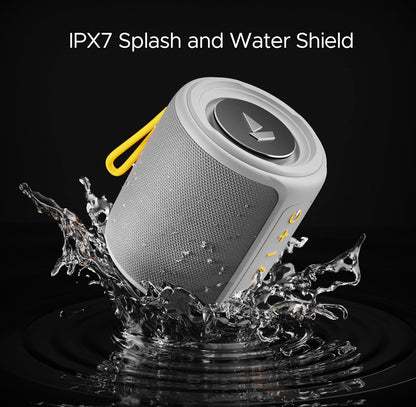 Boat Stone 352/358 Bluetooth Speaker with 10W RMS Stereo Sound, IPX7 Water Resistance, TWS Feature, Up to 12H Total Playtime, Multi-Compatibility Modes, Free Music Streaming on JioSaavn(Groovy Grey)