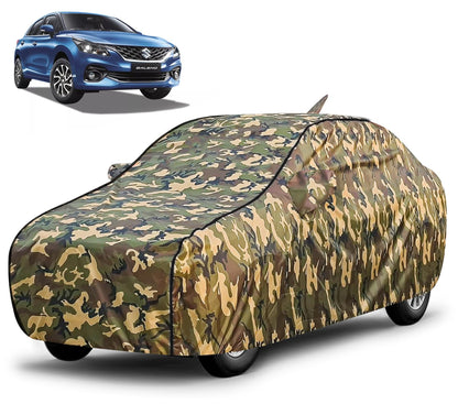 FABTEC Waterproof Premium Car Cover for Maruti Brezza Super Waterproof Car Body Cover Heavy Duty Durable PEVA Grey with Red Piping