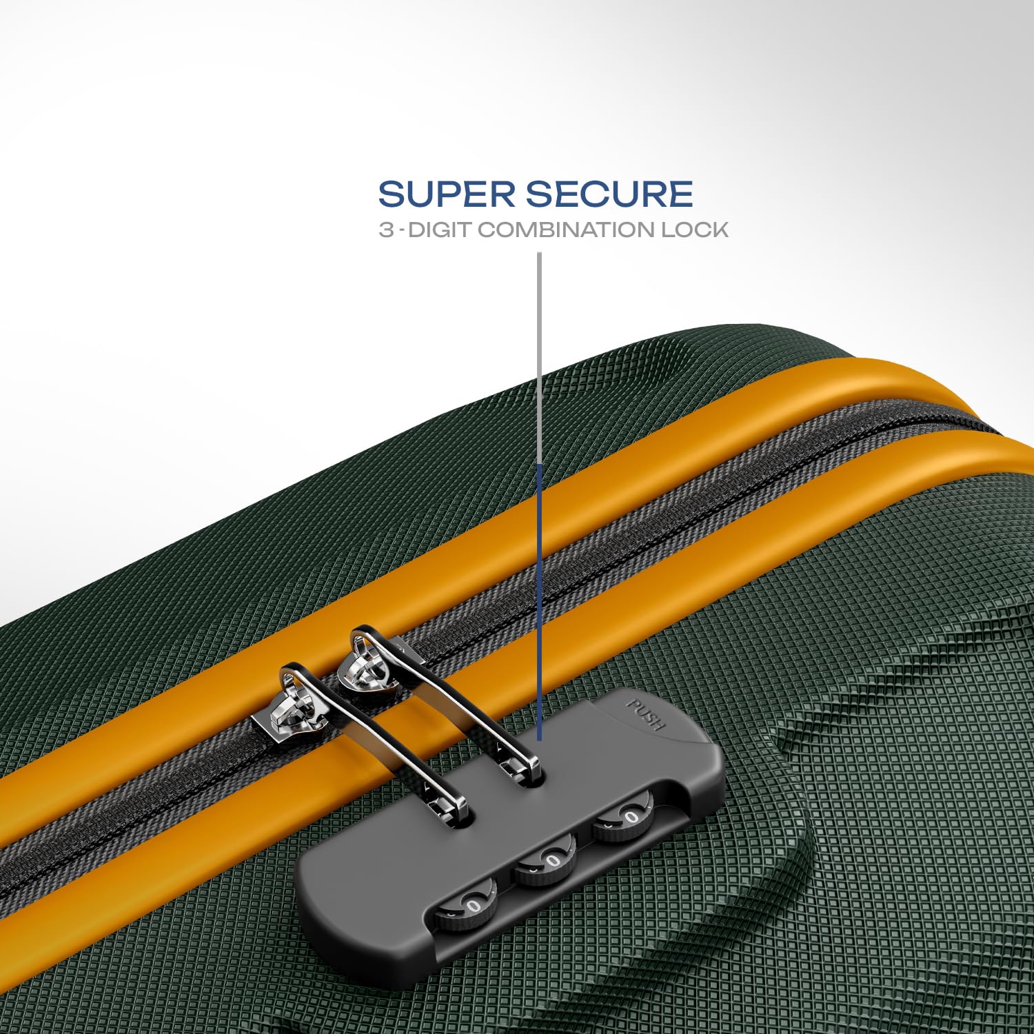 Safari Thorium Neo 8 Wheels Spinner Set of 3 Trolley Bags, Hard Case Polycarbonate, 360° Wheeling Carry on & Check-in Luggage for Men & Women, Suitcase for Travel, Trolley Bags for Travel, Dusk Green