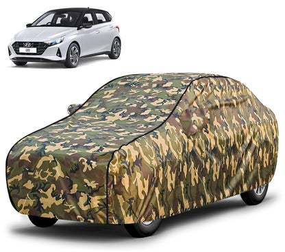 FABTEC Waterproof Premium Car Cover for Maruti Brezza Super Waterproof Car Body Cover Heavy Duty Durable PEVA Grey with Red Piping