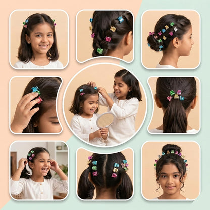 160 Pcs Baby Girl Hair Accessories Combo – 20 Mini Hair Clips, 10 Cute Cartoon Fruit Clips & 100 Soft Elastic & 30 Mini Elastic | Hair Ties | Multicolor Hair Bands & Hair Pins Set for Infants, Toddlers & Kids (0–5 Years) | TheStoreVibe