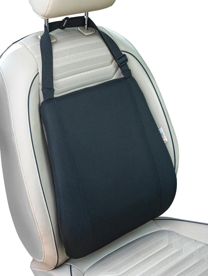 FOVERA Car Seat Belt Shoulder Cushions (Pack of 2) Car Safety Belt Soft Pad Cover for Comfortable Driving, Universal Fit for All Cars and Backpack (Black Color, 12 Inch Length)