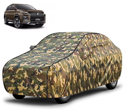 FABTEC Waterproof Premium Car Cover for Maruti Brezza Super Waterproof Car Body Cover Heavy Duty Durable PEVA Grey with Red Piping