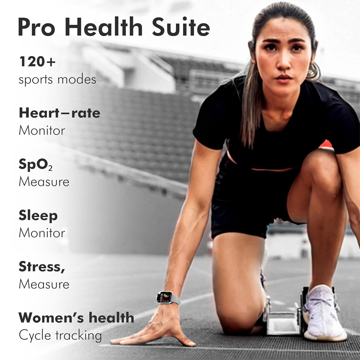 Nervfit Fuel Pro S2 Premium Smartwatch with 2.02" TrueColor+ Display, BT Calling, AI Voice Assistant, Waterproof, Heart Rate & SpO2 Monitoring, and 100+ Sports Modes