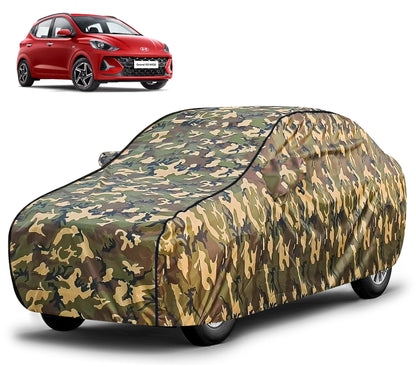 FABTEC Waterproof Premium Car Cover for Maruti Brezza Super Waterproof Car Body Cover Heavy Duty Durable PEVA Grey with Red Piping