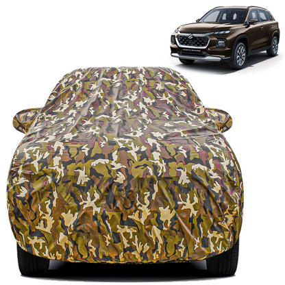 FABTEC Waterproof Premium Car Cover for Maruti Brezza Super Waterproof Car Body Cover Heavy Duty Durable PEVA Grey with Red Piping