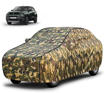 FABTEC Waterproof Premium Car Cover for Maruti Brezza Super Waterproof Car Body Cover Heavy Duty Durable PEVA Grey with Red Piping