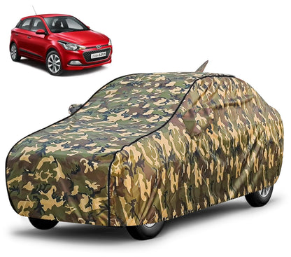 FABTEC Waterproof Premium Car Cover for Maruti Brezza Super Waterproof Car Body Cover Heavy Duty Durable PEVA Grey with Red Piping