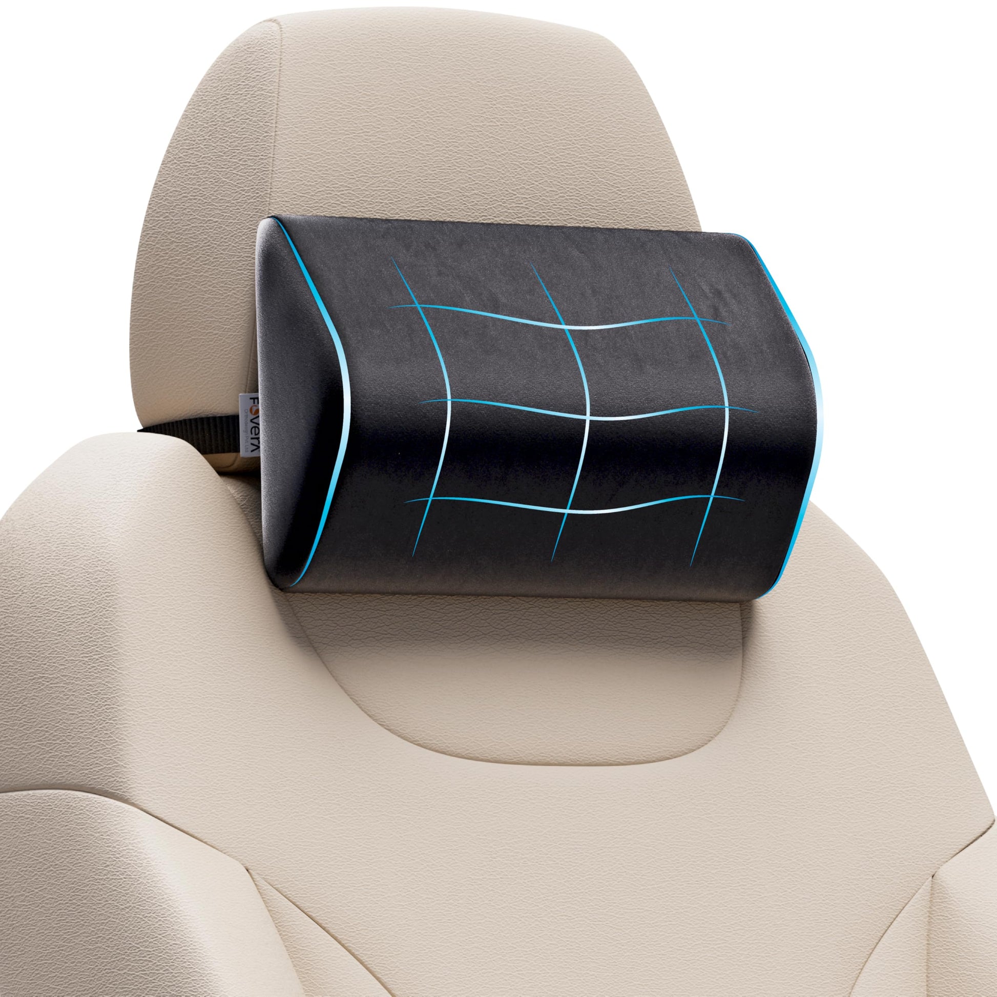 FOVERA Car Seat Belt Shoulder Cushions (Pack of 2) Car Safety Belt Soft Pad Cover for Comfortable Driving, Universal Fit for All Cars and Backpack (Black Color, 12 Inch Length)