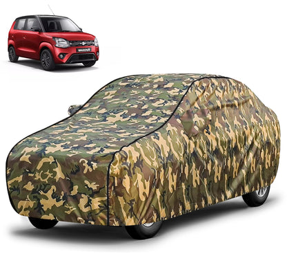 FABTEC Waterproof Premium Car Cover for Maruti Brezza Super Waterproof Car Body Cover Heavy Duty Durable PEVA Grey with Red Piping