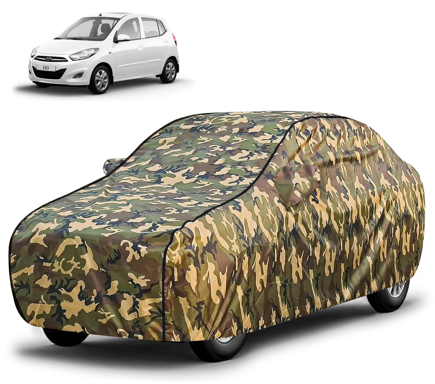 FABTEC Waterproof Premium Car Cover for Maruti Brezza Super Waterproof Car Body Cover Heavy Duty Durable PEVA Grey with Red Piping