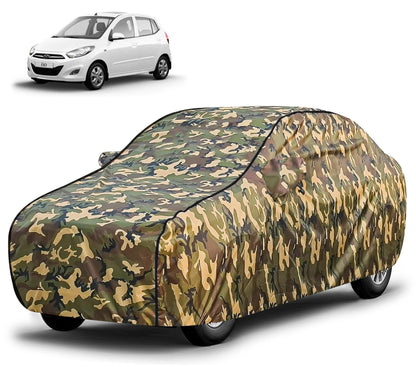 FABTEC Waterproof Premium Car Cover for Maruti Brezza Super Waterproof Car Body Cover Heavy Duty Durable PEVA Grey with Red Piping