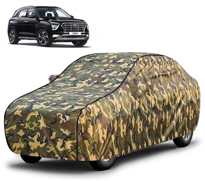 FABTEC Waterproof Premium Car Cover for Maruti Brezza Super Waterproof Car Body Cover Heavy Duty Durable PEVA Grey with Red Piping