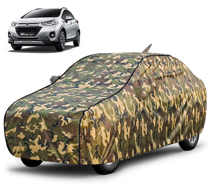 FABTEC Waterproof Premium Car Cover for Maruti Brezza Super Waterproof Car Body Cover Heavy Duty Durable PEVA Grey with Red Piping