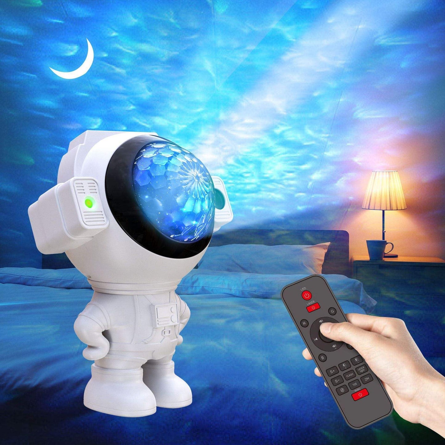 One94Store Astronaut Galaxy Projector Night Light – 360° Rotating Nebula Star Projector with Remote Control, Timer & Adjustable Head – Space Lamp for Kids’ Bedroom, Gifts, Gaming Room, Home & Décor