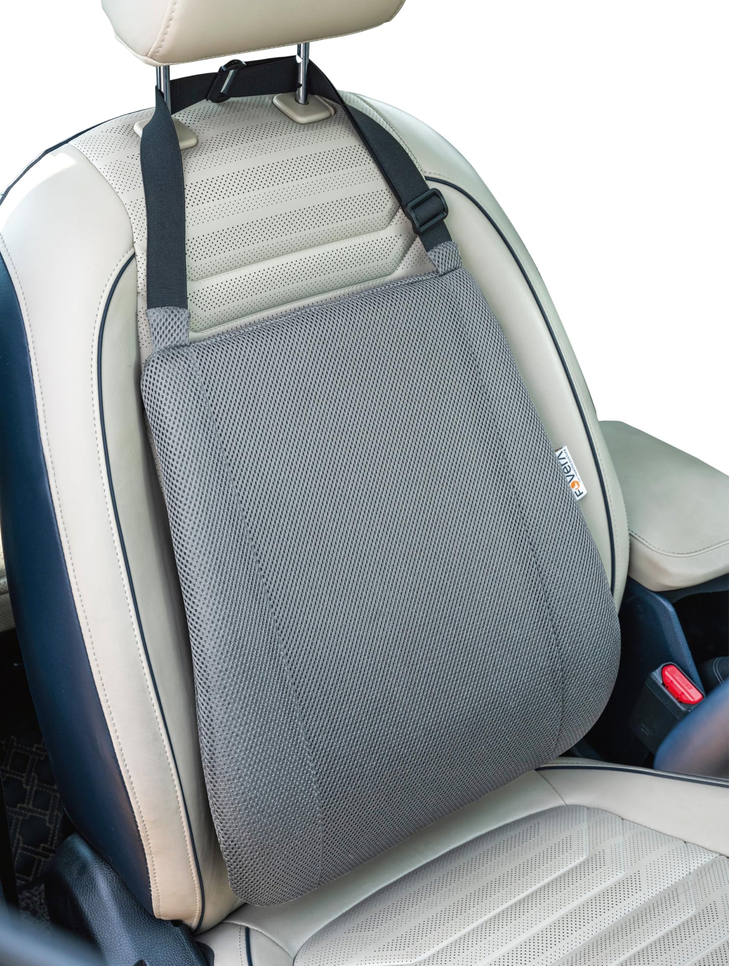 FOVERA Car Seat Belt Shoulder Cushions (Pack of 2) Car Safety Belt Soft Pad Cover for Comfortable Driving, Universal Fit for All Cars and Backpack (Black Color, 12 Inch Length)