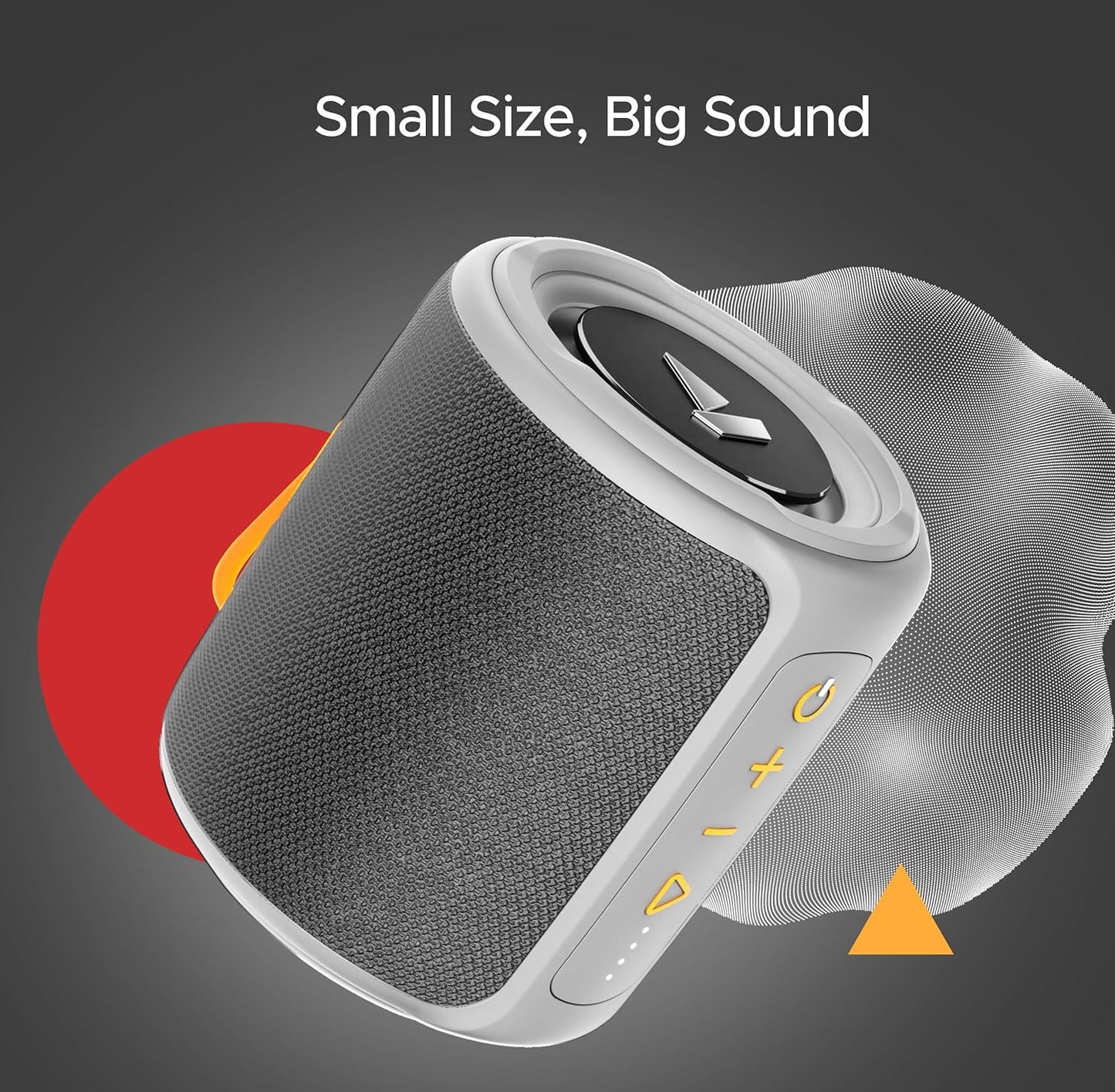 Boat Stone 352/358 Bluetooth Speaker with 10W RMS Stereo Sound, IPX7 Water Resistance, TWS Feature, Up to 12H Total Playtime, Multi-Compatibility Modes, Free Music Streaming on JioSaavn(Groovy Grey)