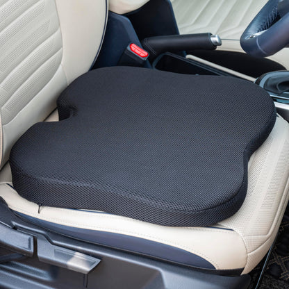 FOVERA Car Seat Belt Shoulder Cushions (Pack of 2) Car Safety Belt Soft Pad Cover for Comfortable Driving, Universal Fit for All Cars and Backpack (Black Color, 12 Inch Length)