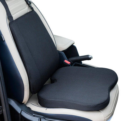 FOVERA Car Seat Belt Shoulder Cushions (Pack of 2) Car Safety Belt Soft Pad Cover for Comfortable Driving, Universal Fit for All Cars and Backpack (Black Color, 12 Inch Length)